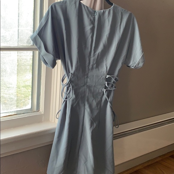 Blue Dress with Lace up Sides - Picture 2 of 3